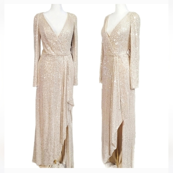 Illena for Mac Duggal silver sequin gown - Picture 3 of 12